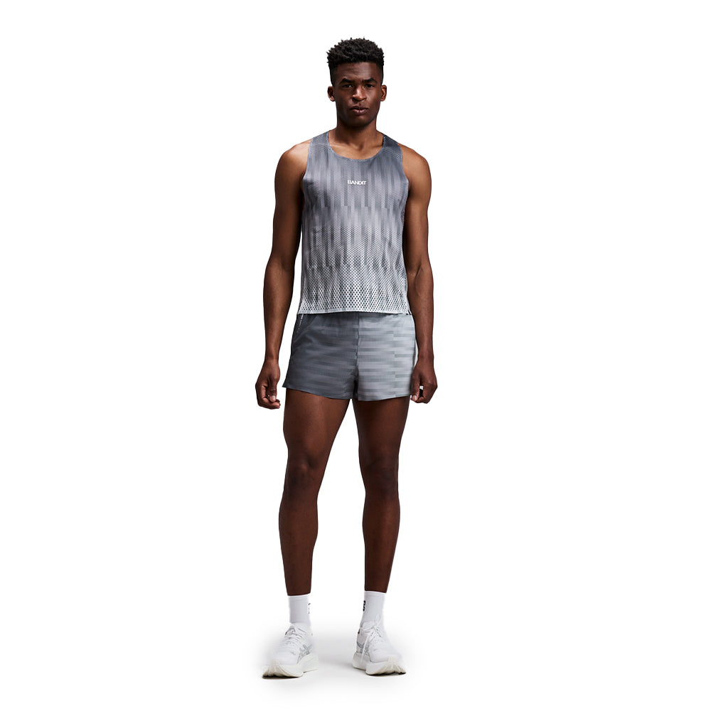Bandit Running Men's CoolGrid™ 3" Split Short - BlackToe Running