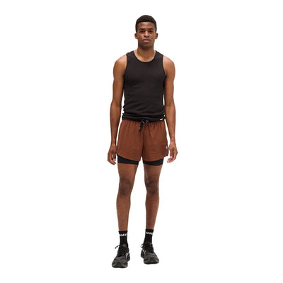 Bandit Running Men's Vento™ 4" 2-in-1 Short - BlackToe Running#colour_coffee-bean