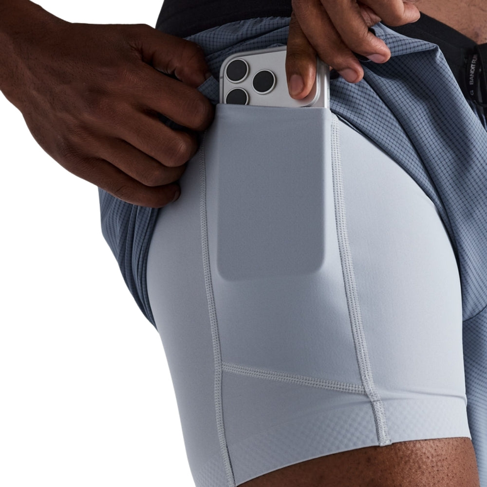 Bandit Running Men's CoolGrid™ 5" Run Short - BlackToe Running#colour_steel-horizon
