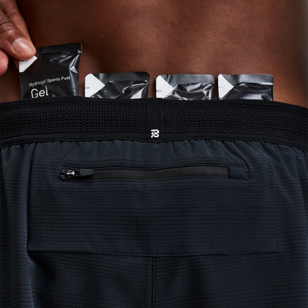 Bandit Running Men's CoolGrid™ 2-in-1 Run Short - BlackToe Running#colour_black