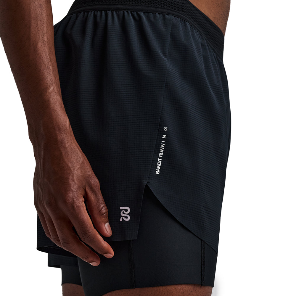 Bandit Running Men's CoolGrid™ 2-in-1 Run Short - BlackToe Running