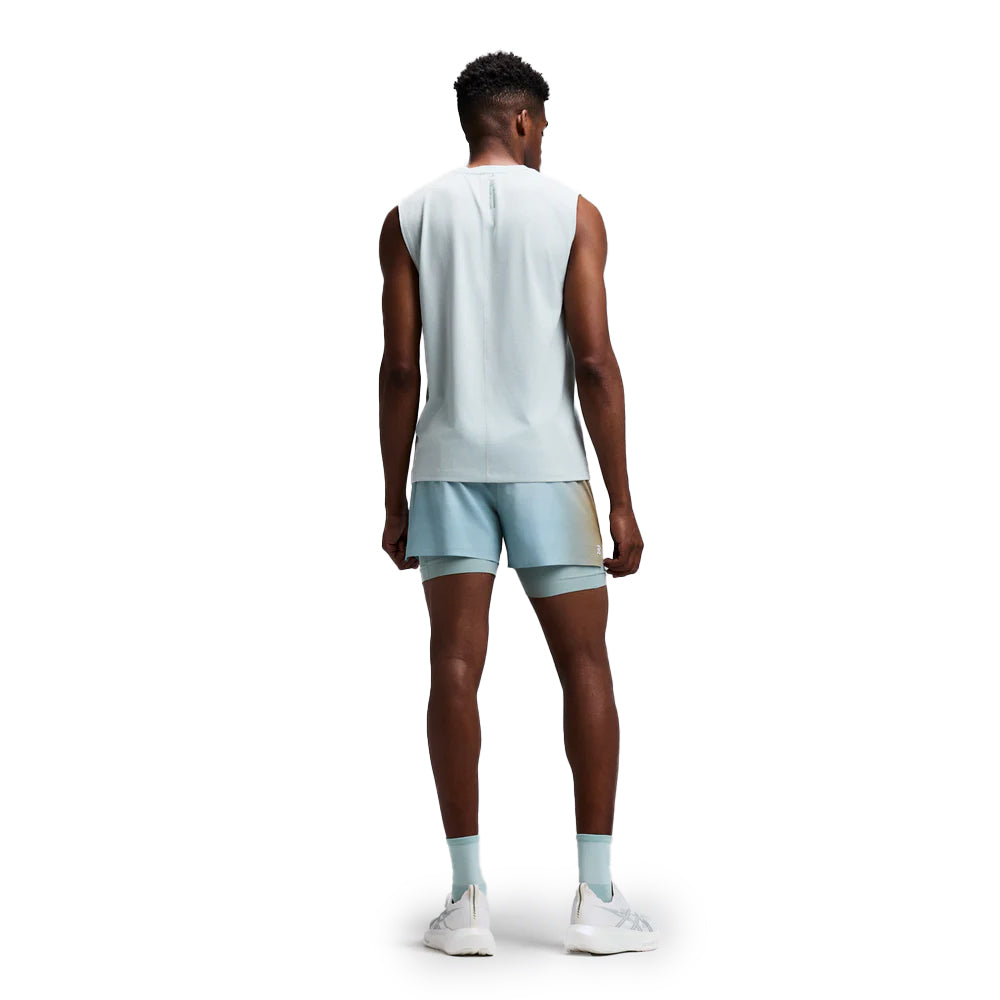 Bandit Running Men's CoolGrid™ 2-in-1 Run Short - BlackToe Running#colour_lagoon-multi