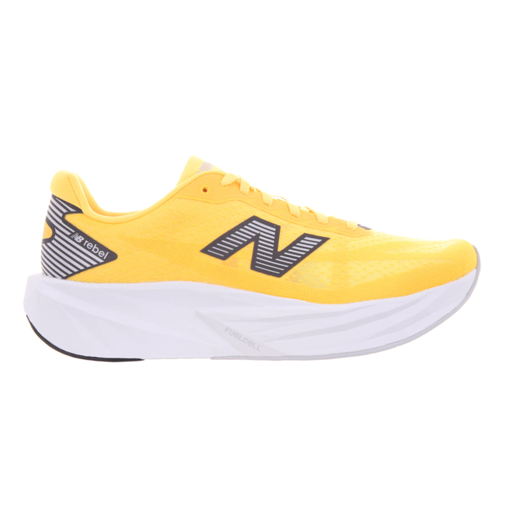 New Balance Men's FuelCell Rebel v5 - Black Toe Running#colour_satsuma-orange-grey-matter