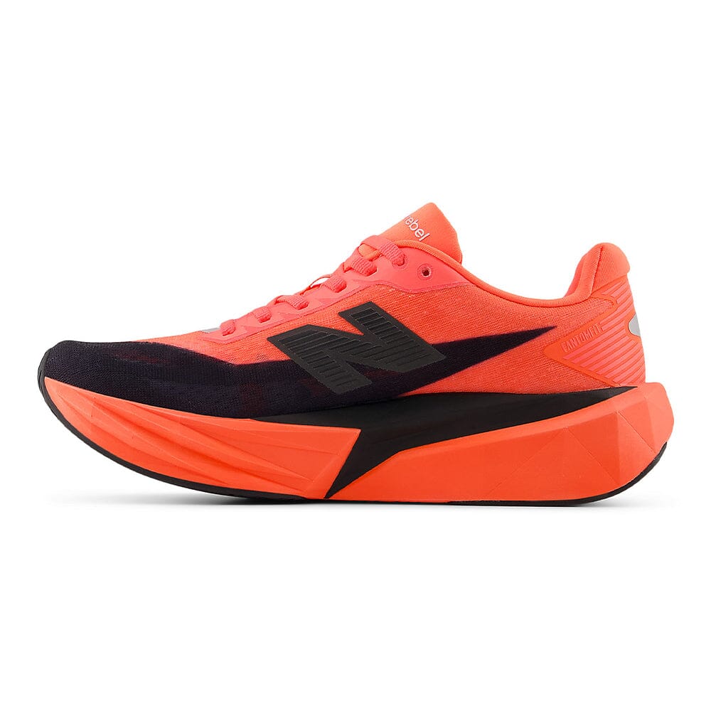 New Balance Men's FuelCell Rebel v5 - Black Toe Running#colour_urgent-red-black-silver-metallic