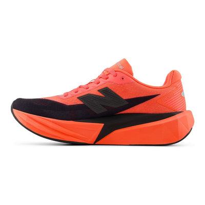 New Balance Men's FuelCell Rebel v5 - Black Toe Running#colour_urgent-red-black-silver-metallic