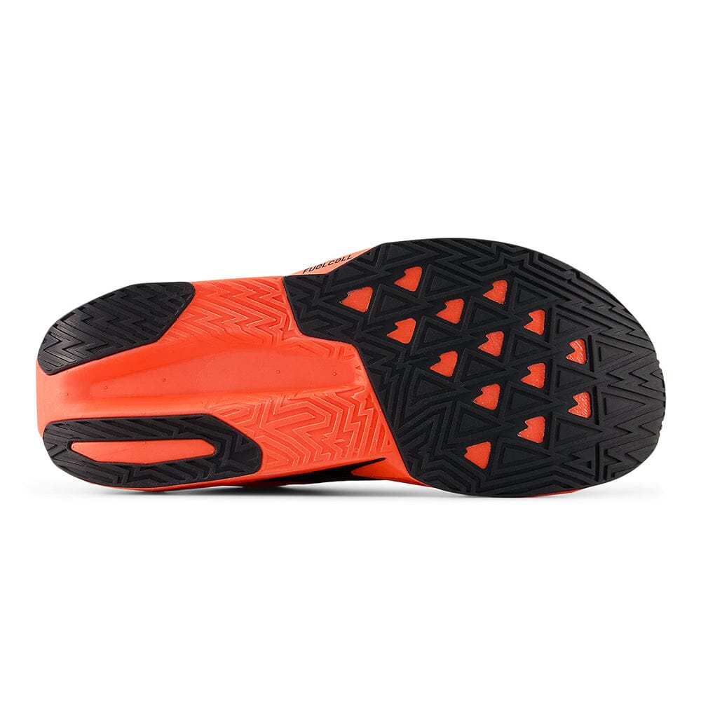 New Balance Men's FuelCell Rebel v5 - Black Toe Running#colour_urgent-red-black-silver-metallic