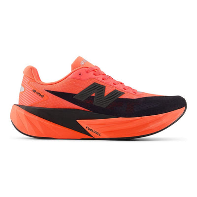 New Balance Men's FuelCell Rebel v5 - Black Toe Running#colour_urgent-red-black-silver-metallic