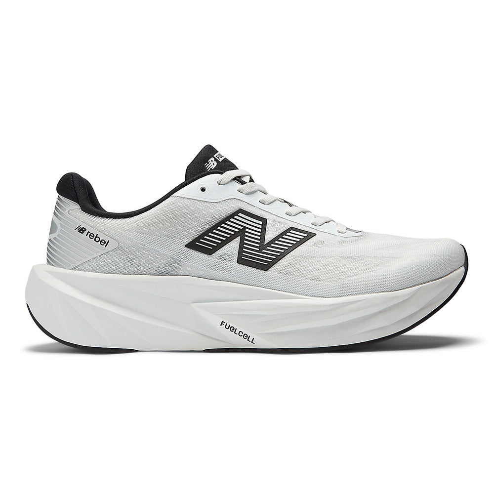 New Balance Men's FuelCell Rebel v5 - Black Toe Running#colour_white-black