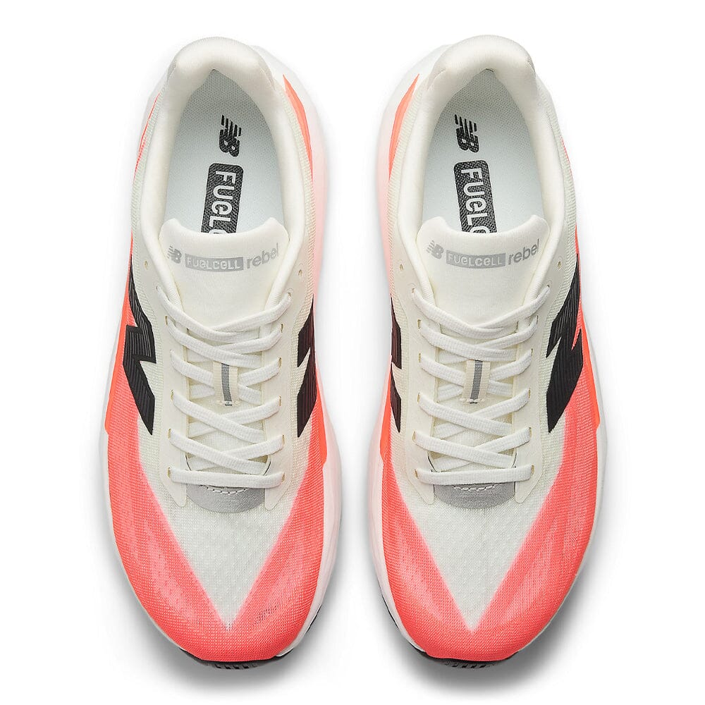 New Balance Men's FuelCell Rebel v5 - Black Toe Running#colour_urgent-red-white