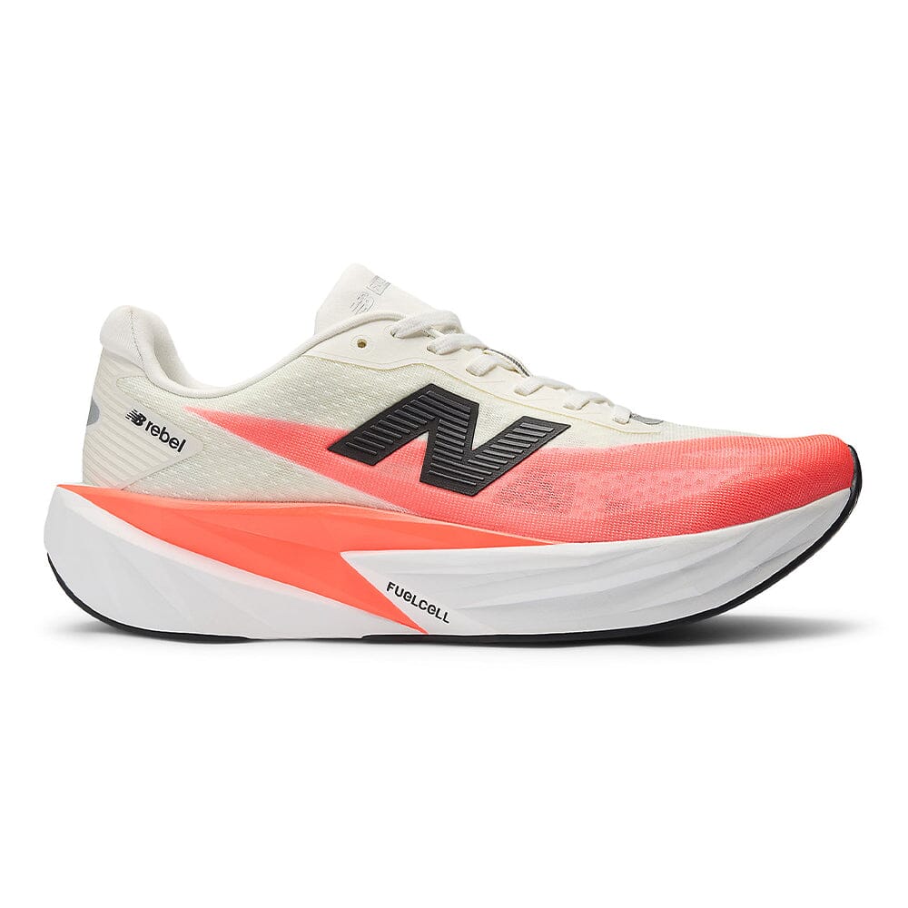 New Balance Men's FuelCell Rebel v5 - Black Toe Running#colour_urgent-red-white