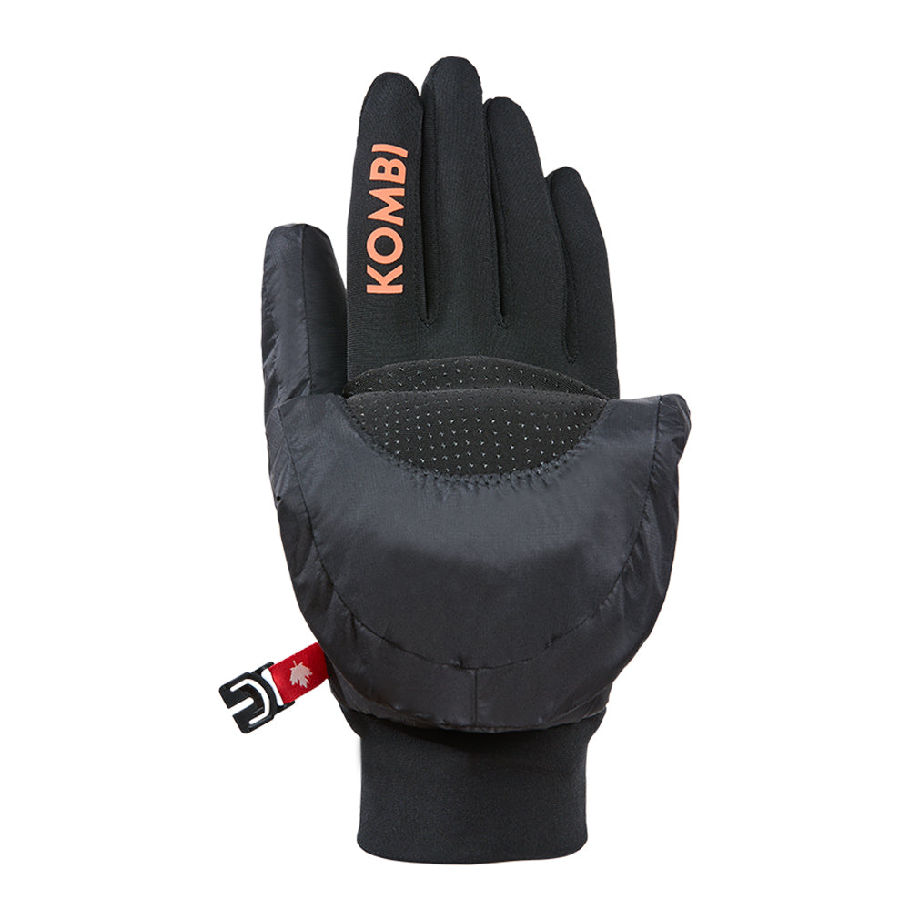 Kombi Women's Flip Grip Mittens - BlackToe Running#colour_balck