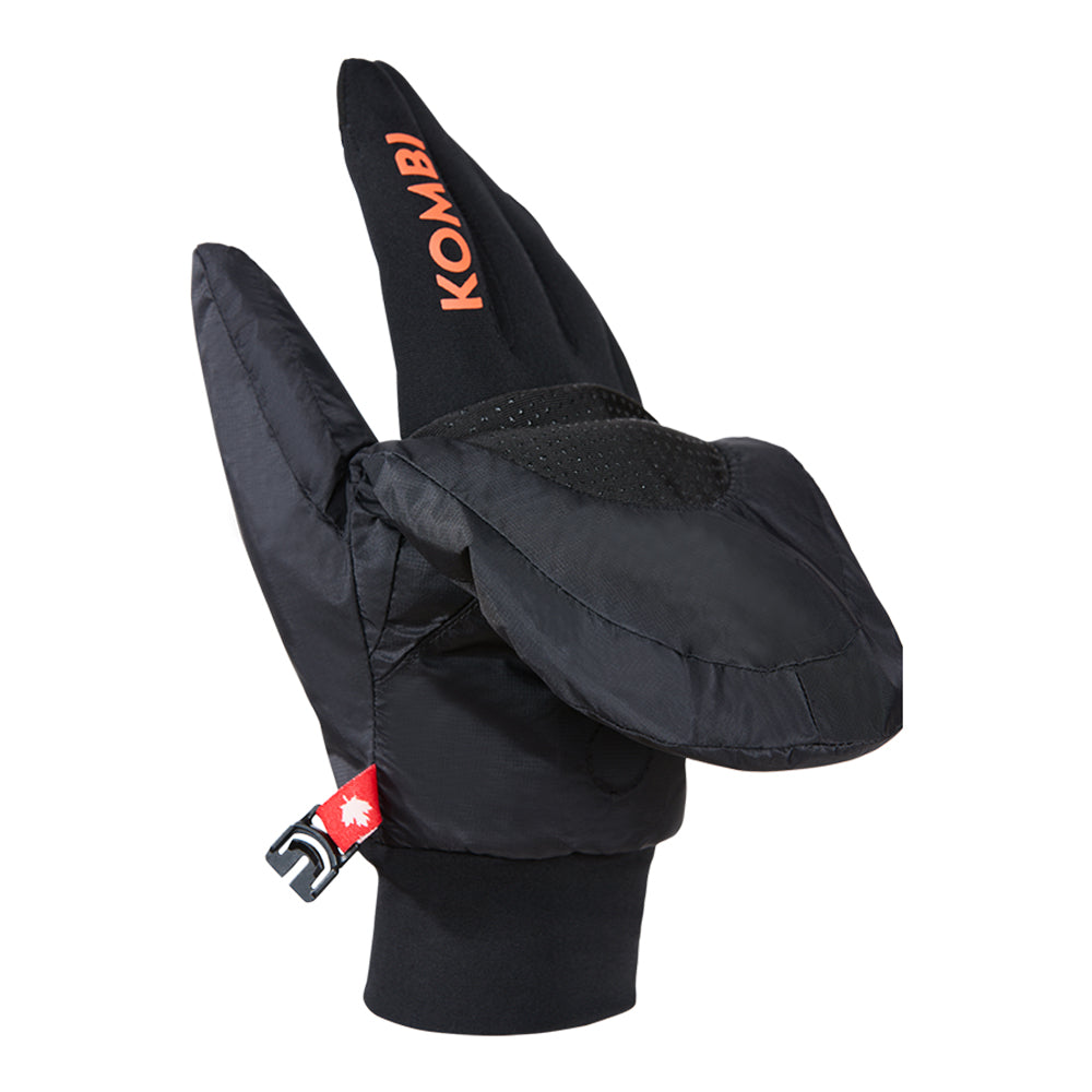 Kombi Women's Flip Grip Mittens - BlackToe Running#colour_balck