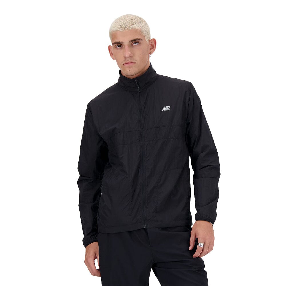 New Balance Men's Athletics Packable Jacket Men's Jackets - BlackToeRunning