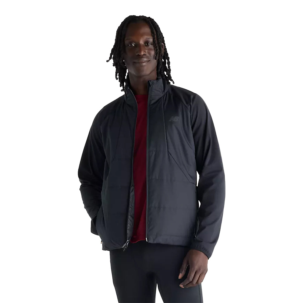 New Balance Men's Winter Run Jacket- BlackToe Running#colour_black