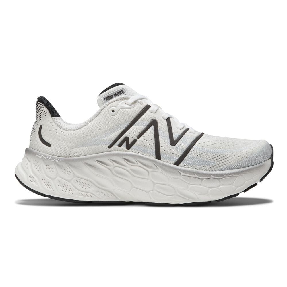 New Balance Men's Fresh Foam X More V4 Men's Shoes - BlackToe Running#colour_white-black-metallic