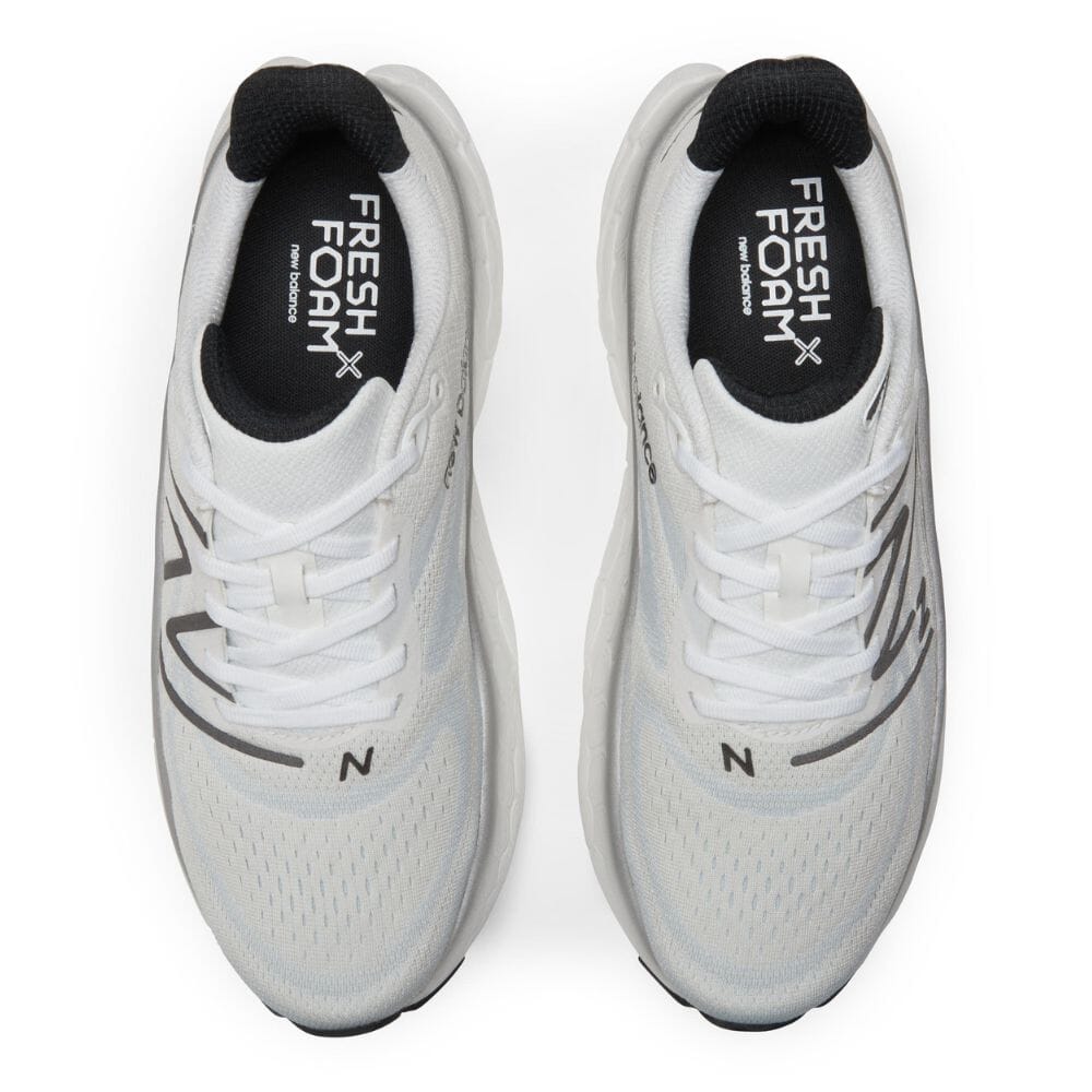 New Balance Men's Fresh Foam X More V4 Men's Shoes - BlackToe Running#colour_white-black-metallic