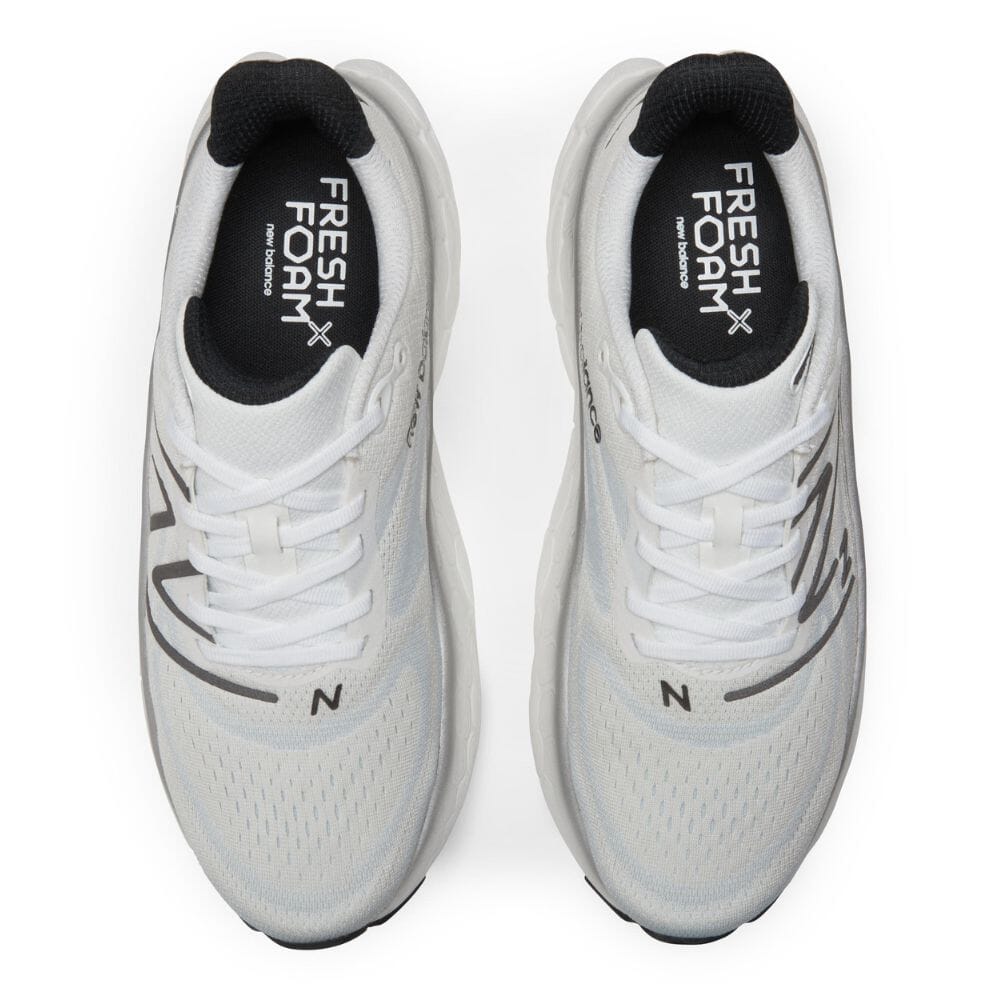 New Balance Men's Fresh Foam X More V4 Men's Shoes - BlackToe Running#colour_white-black-metallic