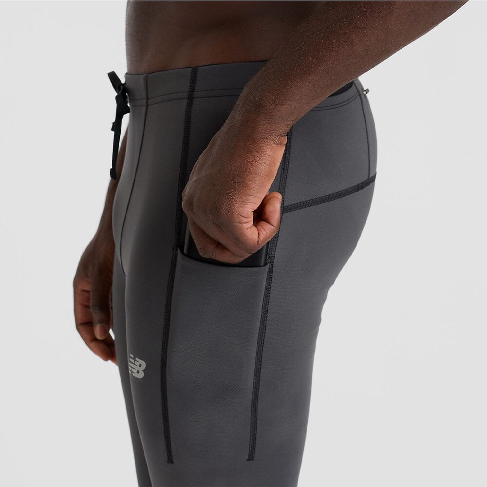 New Balance Men's Athletics Reflective Warming Pocket Tight - BlackToe Running