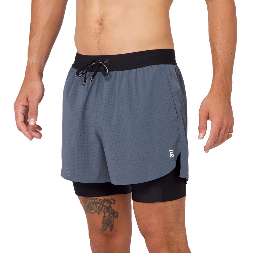 Bandit Running Men's Vento™ 4" 2-in-1 Short - BlackToe Running#colour_storm-grey