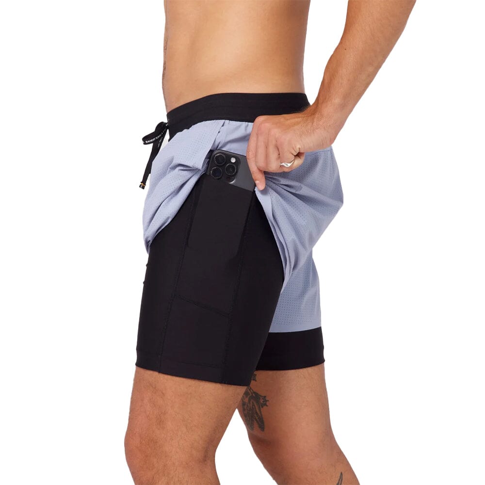 Bandit Running Men's Vento™ 4" 2-in-1 Short - BlackToe Running#colour_smokey-blue