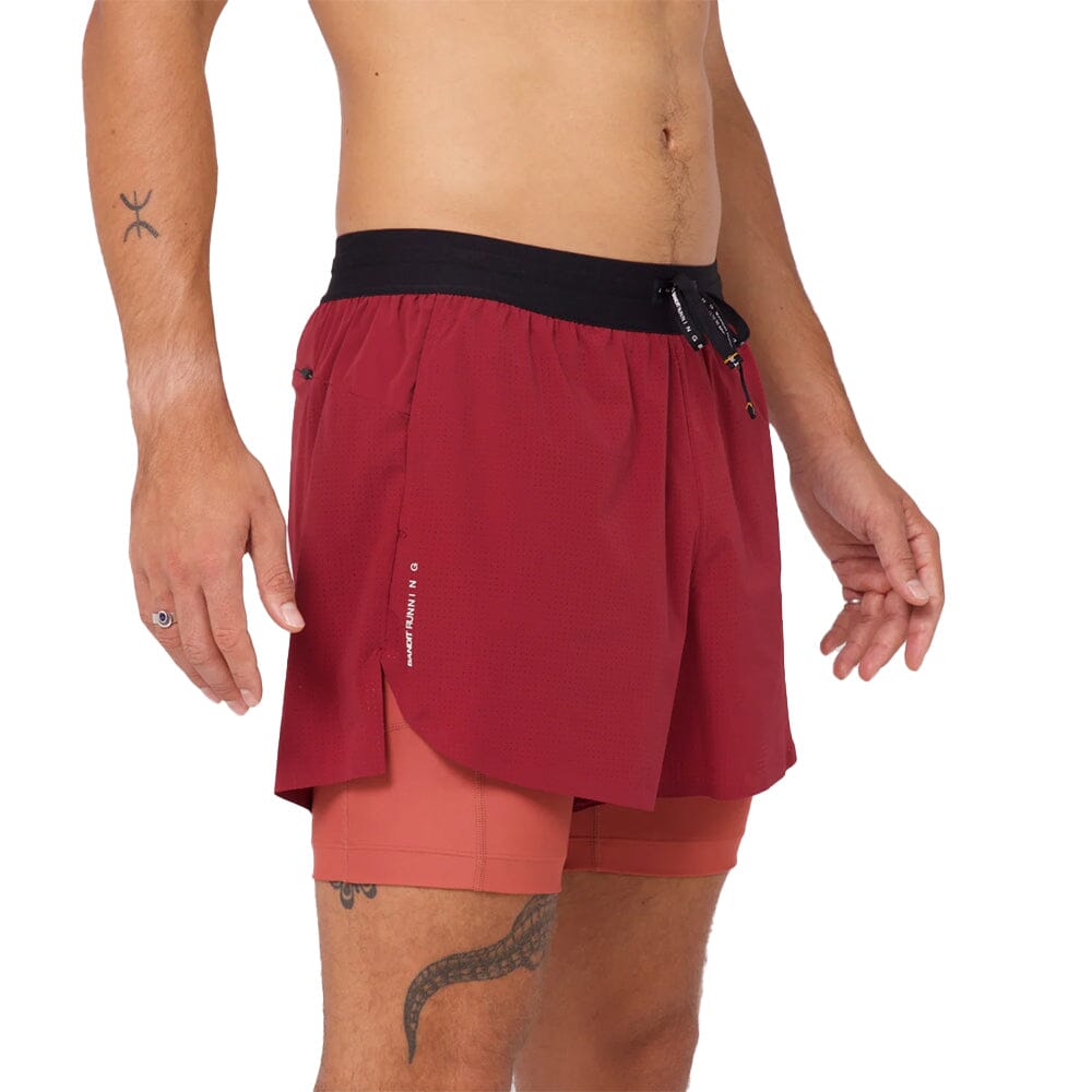 Bandit Running Men's Vento™ 4" 2-in-1 Short - BlackToe Running#colour_cherry-currant