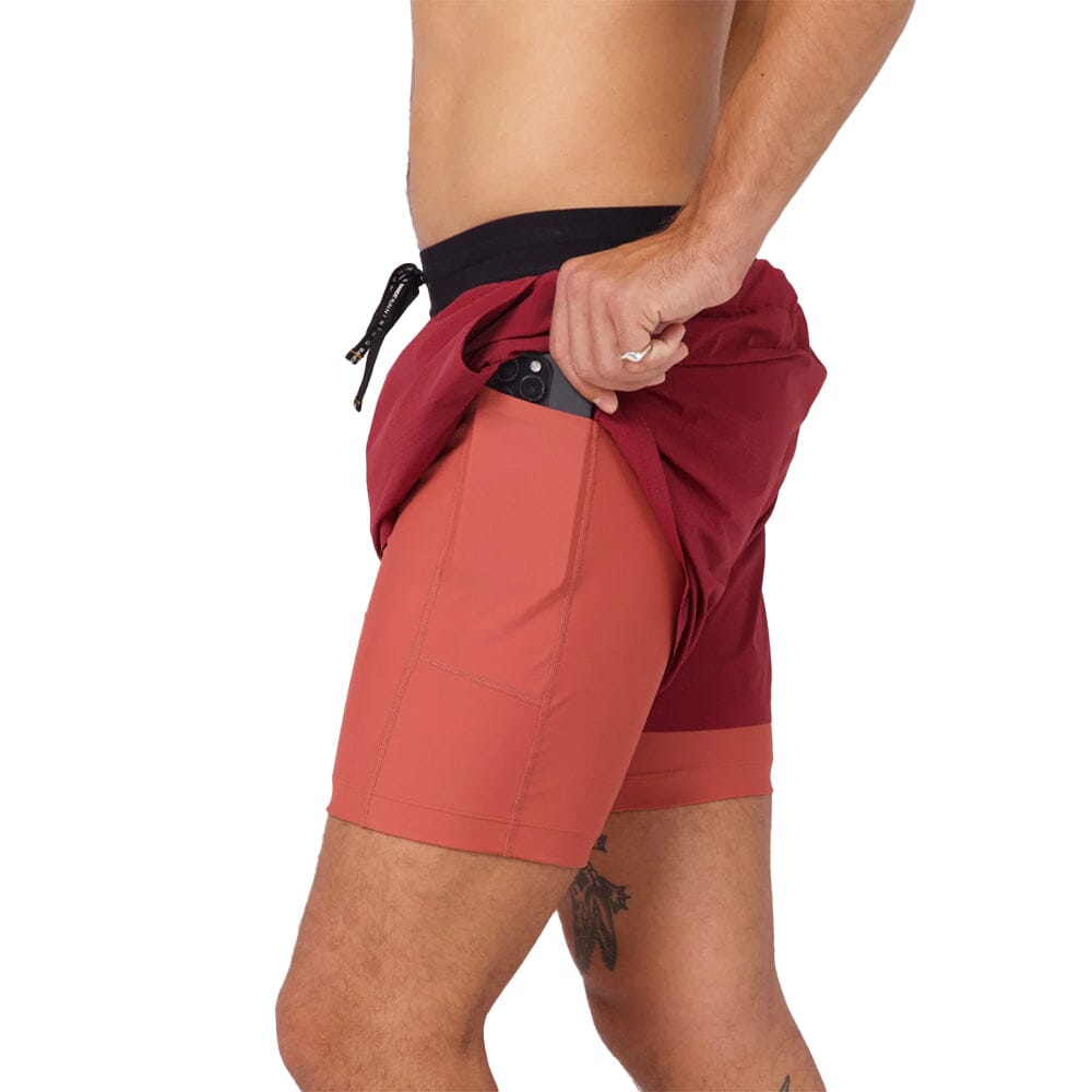 Bandit Running Men's Vento™ 4" 2-in-1 Short - BlackToe Running#colour_cherry-currant