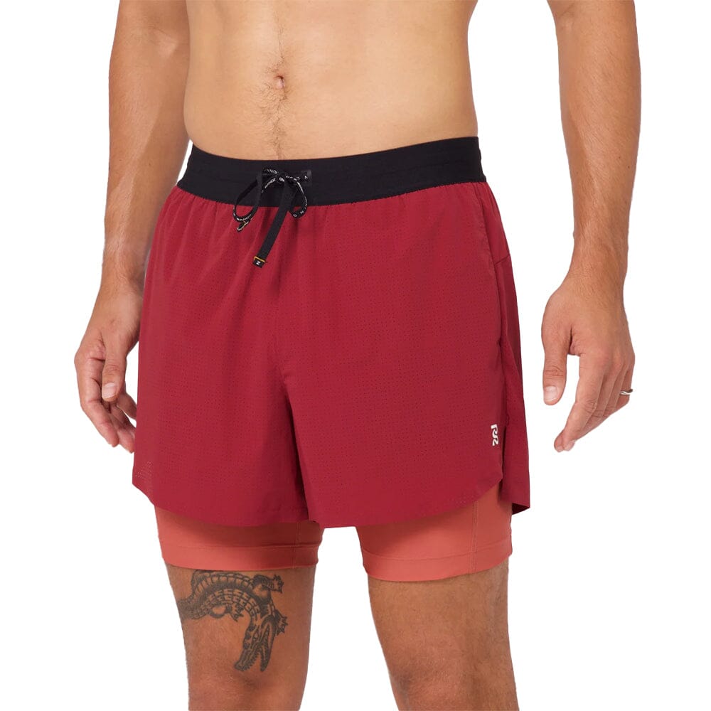 Bandit Running Men's Vento™ 4" 2-in-1 Short - BlackToe Running#colour_cherry-currant