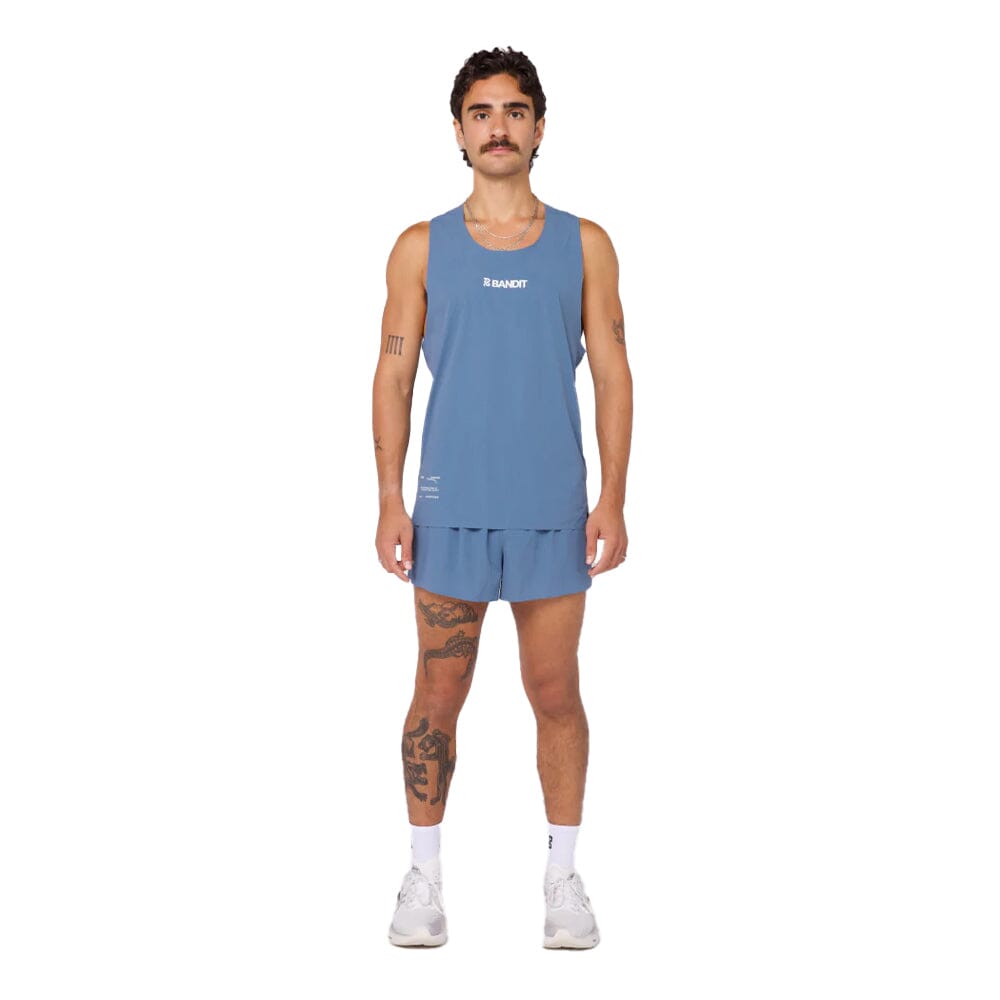 Bandit Running Men's VENTO™ Performance Singlet - BlackToe Running#colour_steel-blue