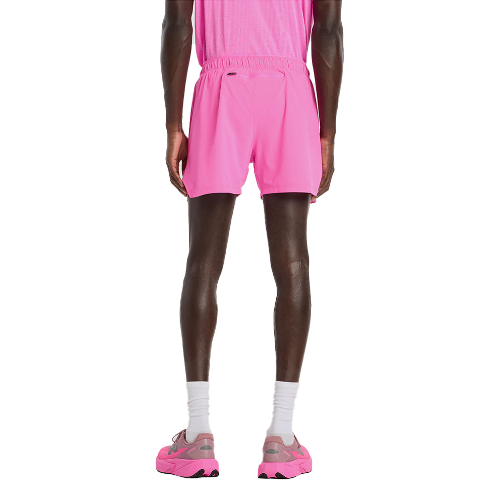 New Balance Men's RC Short 5" - BlackToe Running#colour_pink-heat