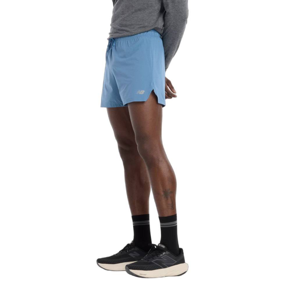 New Balance Men's RC Short 5" - BlackToe Running#colour_shoreline-blue