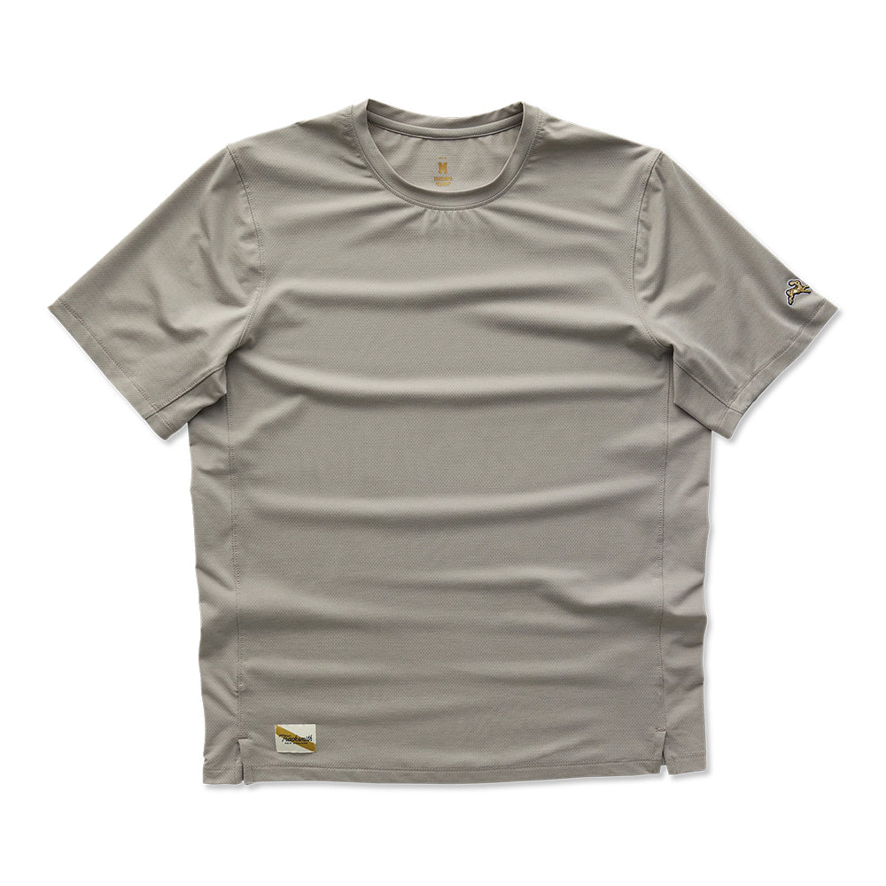 Tracksmith Men's Session Tee Men's Tops - BlackToe Running#colour_dove