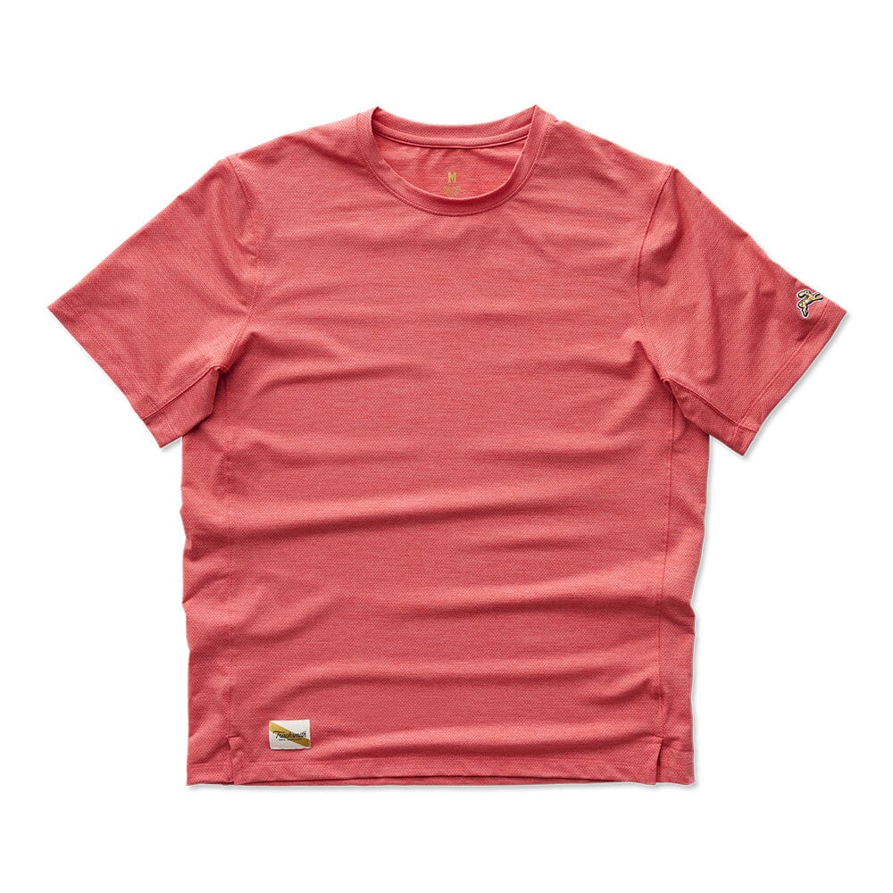 Tracksmith Men's Session Tee Men's Tops - BlackToe Running#colour_dark-rose