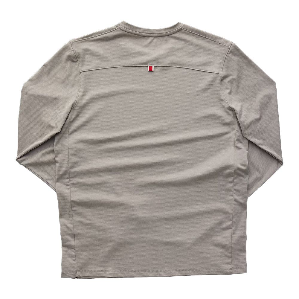 Tracksmith Men's Session Long Sleeve - BlackToe Running#colour_dove