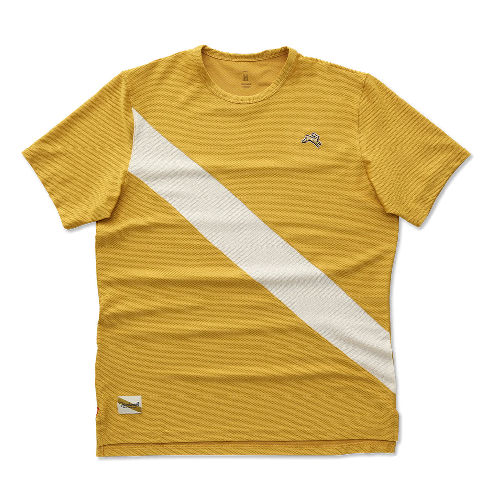 Tracksmith Men's Van Cortlandt Tee Men's Tops - BlackToe Running#colour_narcissus-ivory