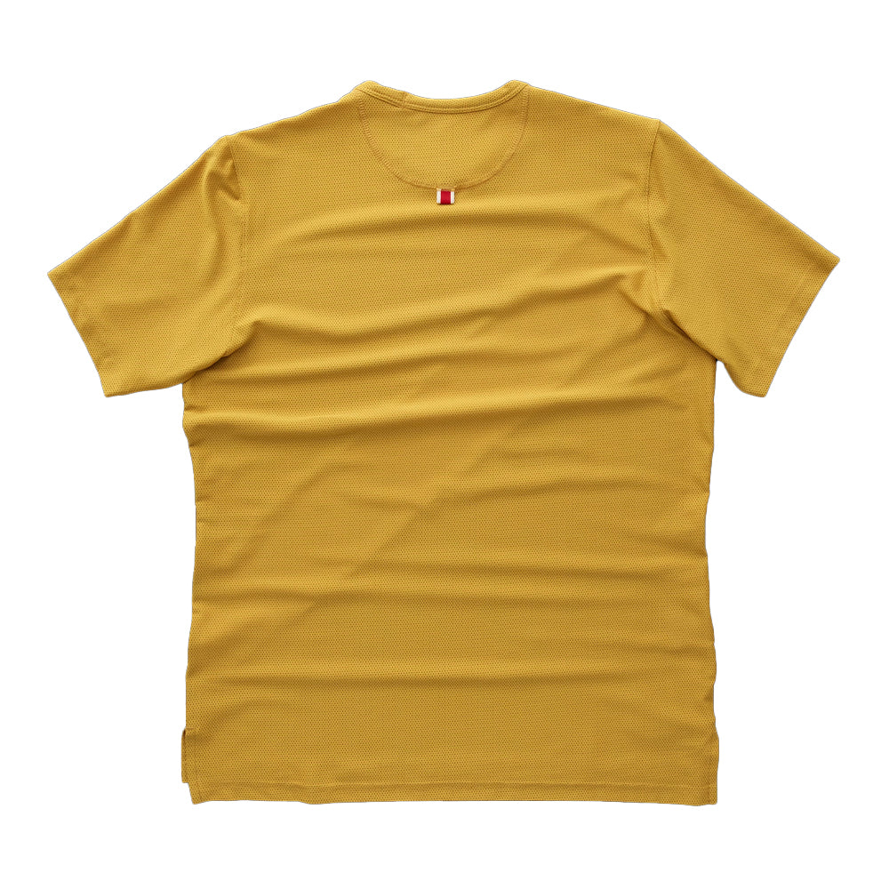 Tracksmith Men's Van Cortlandt Tee Men's Tops - BlackToe Running#colour_narcissus-ivory