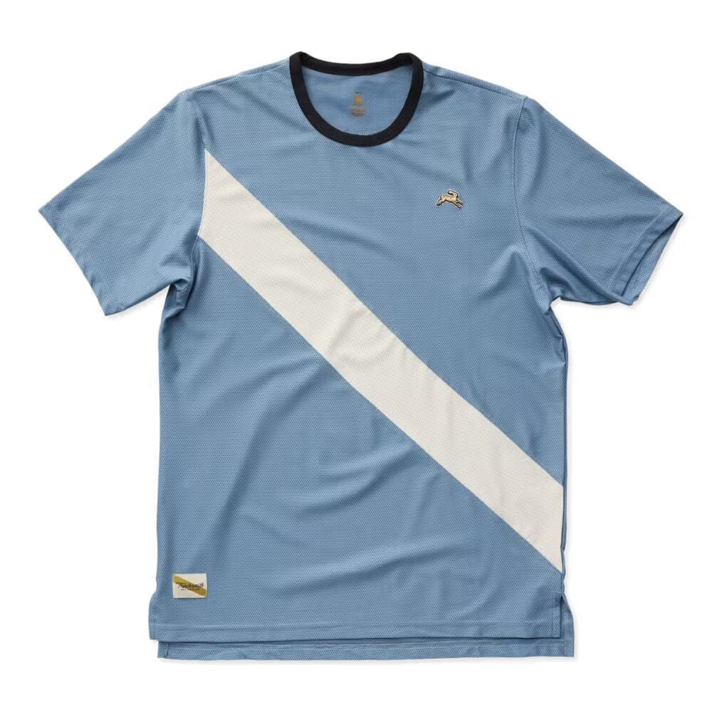 Tracksmith Men's Van Cortlandt Tee Men's Tops - BlackToe Running#colour_slate-ivory-black