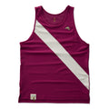 Tracksmith Men's Van Cortlandt Singlet - BlackToe Running#colour_raspberry-ivory