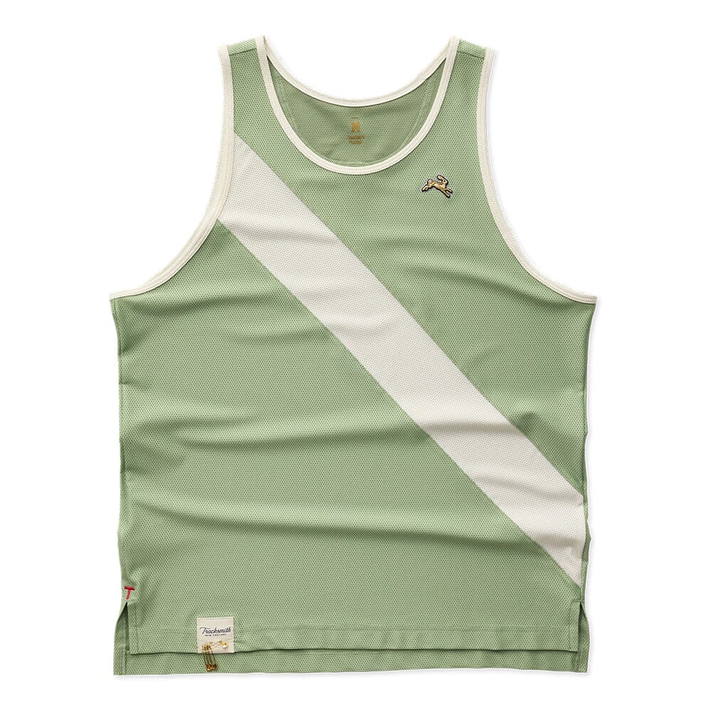 Tracksmith Men's Van Cortlandt Singlet - BlackToe Running#colour_loden-ivory