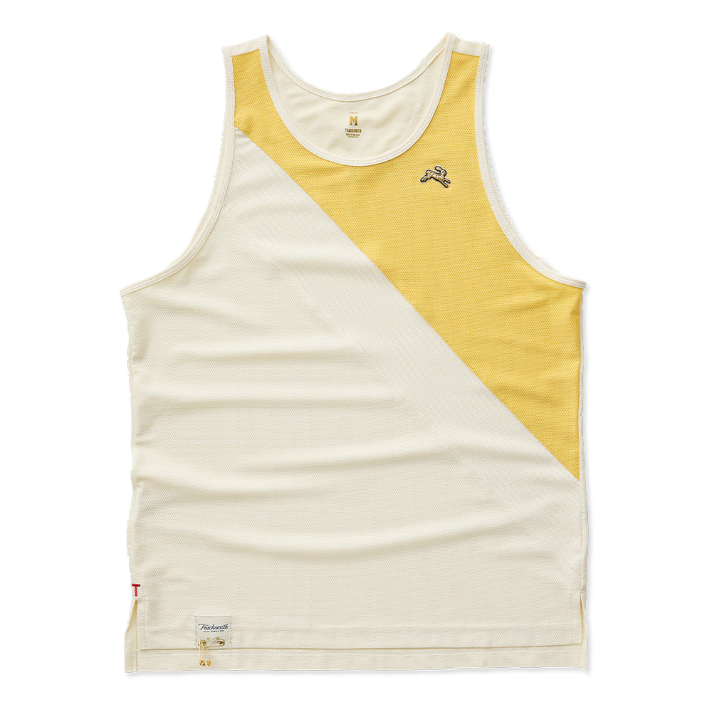 Tracksmith Men's Van Cortlandt Singlet - BlackToe Running#colour_cornsilk-ivory