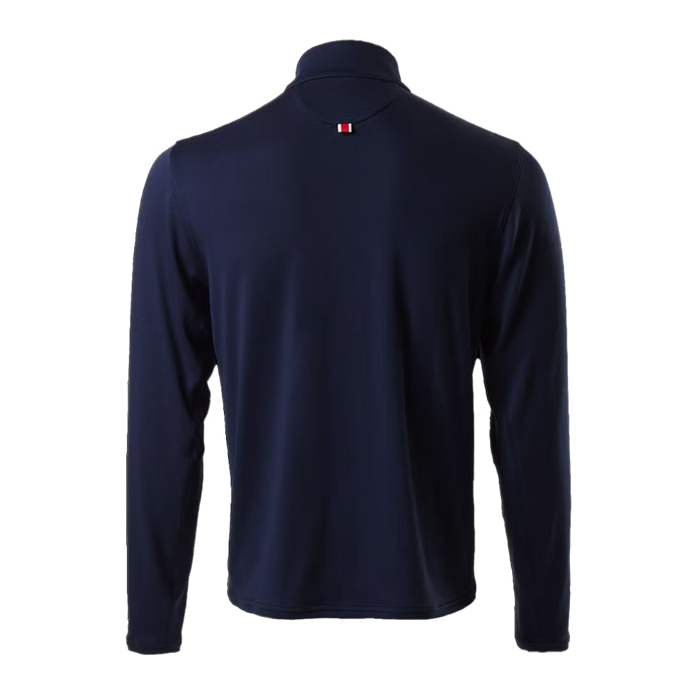 Tracksmith Men's Session Quarter Zip - BlackToe Running#colour_navy