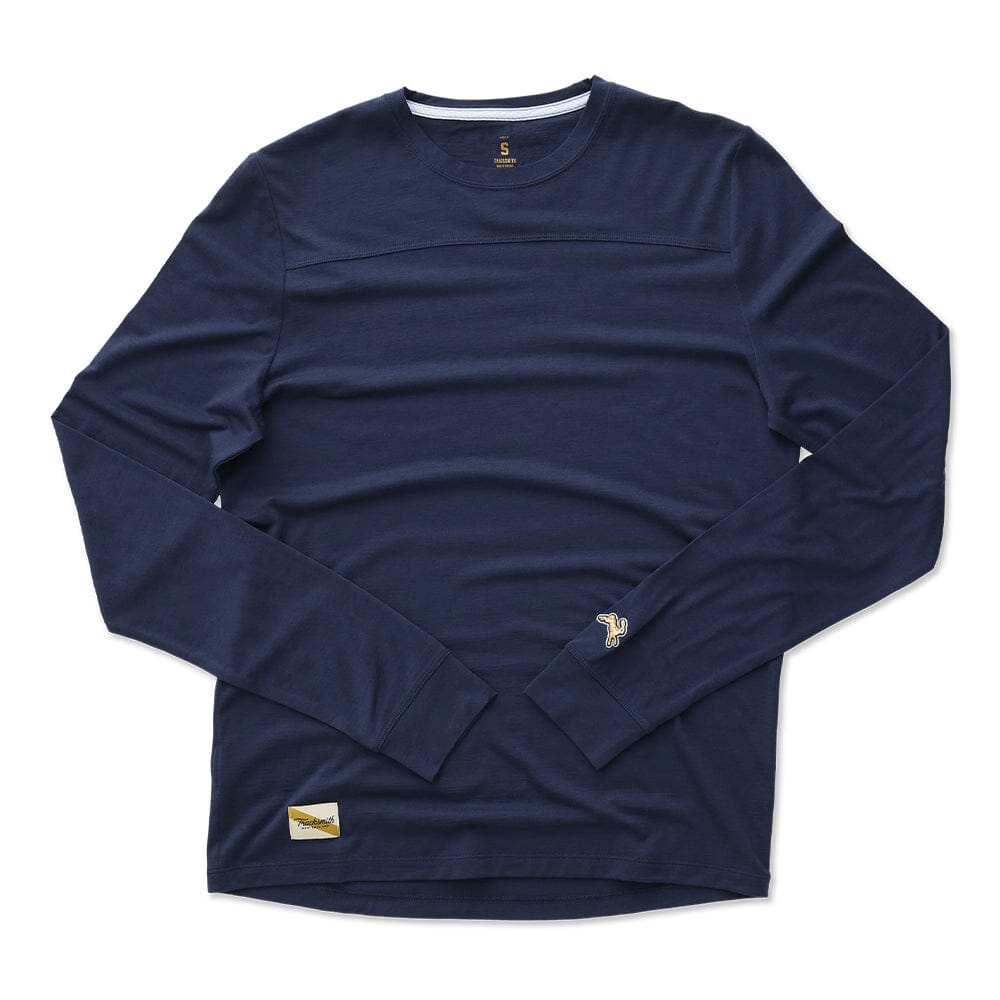 Tracksmith Men's Harrier Long Sleeve - BlackToe Running#colour_navy