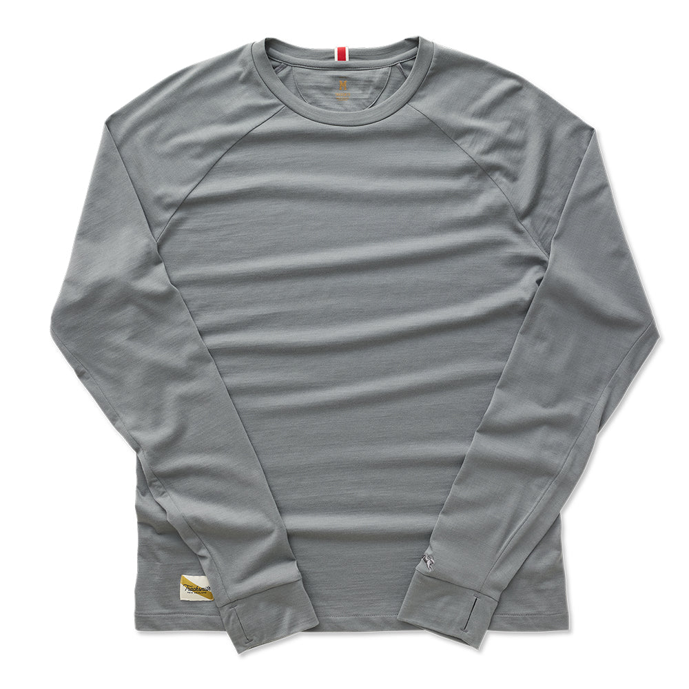 Tracksmith Men's Harrier Long Sleeve - BlackToe Running#colour_sedona-sage