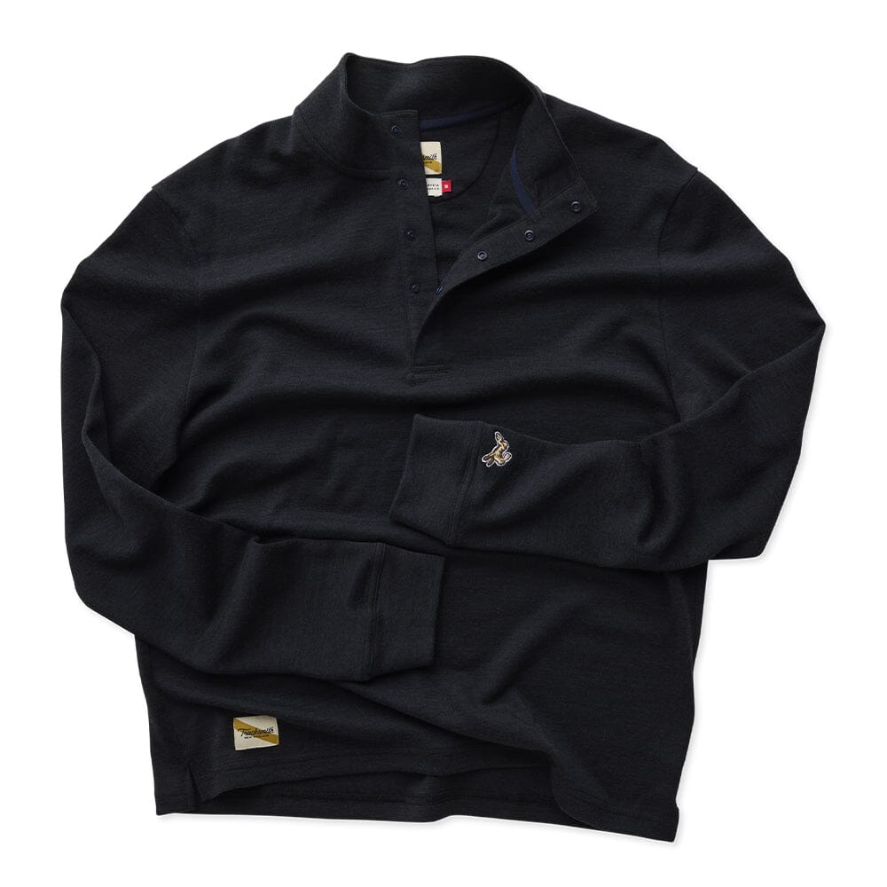 Tracksmith Men's Downeaster Quarter Snap - BlackToe Running#colour_navy