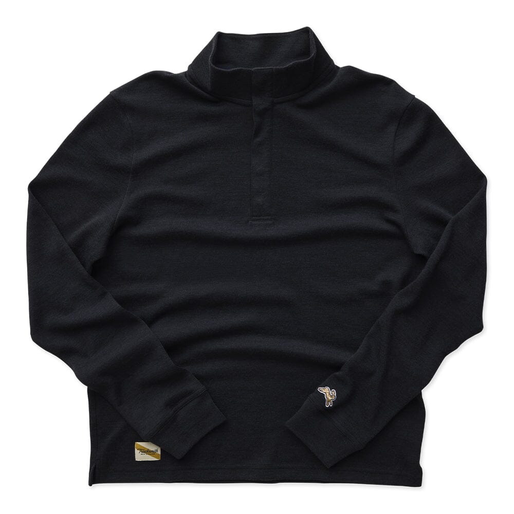 Tracksmith Men's Downeaster Quarter Snap - BlackToe Running#colour_navy