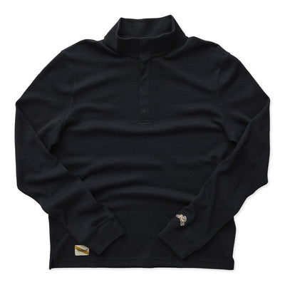 Tracksmith Men's Downeaster Quarter Snap - BlackToe Running#colour_navy