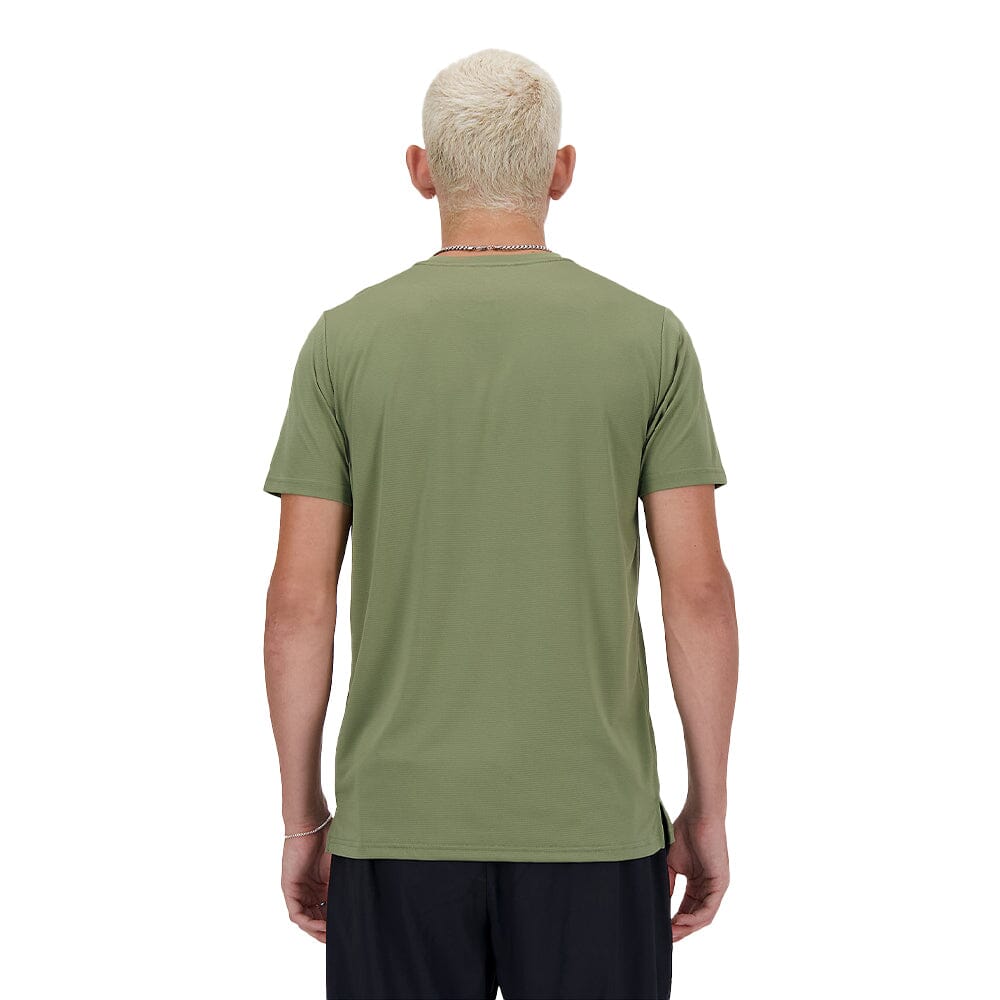 New Balance Men's Sport Essentials T-Shirt - BlackToe Running#colour_dark-olive
