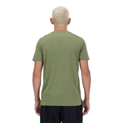 New Balance Men's Sport Essentials T-Shirt - BlackToe Running#colour_dark-olive