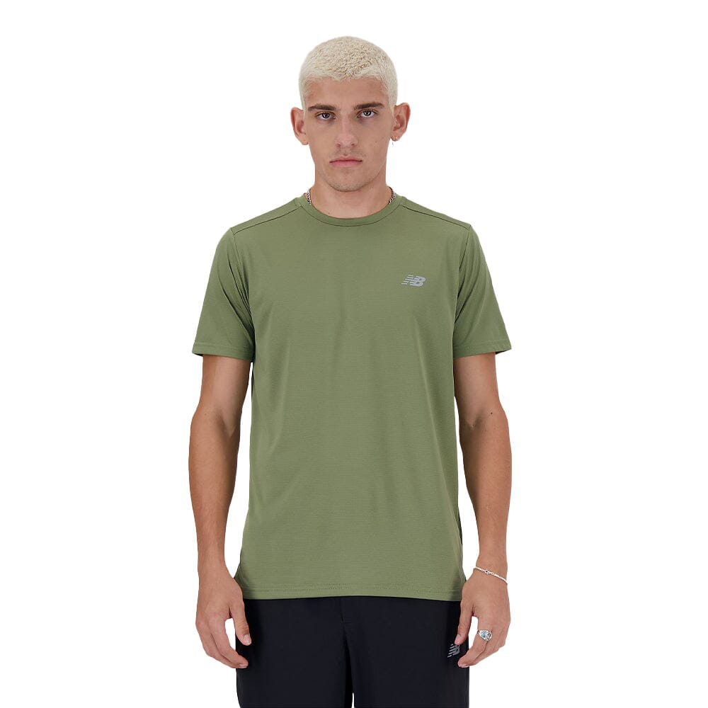 New Balance Men's Sport Essentials T-Shirt - BlackToe Running#colour_dark-olive