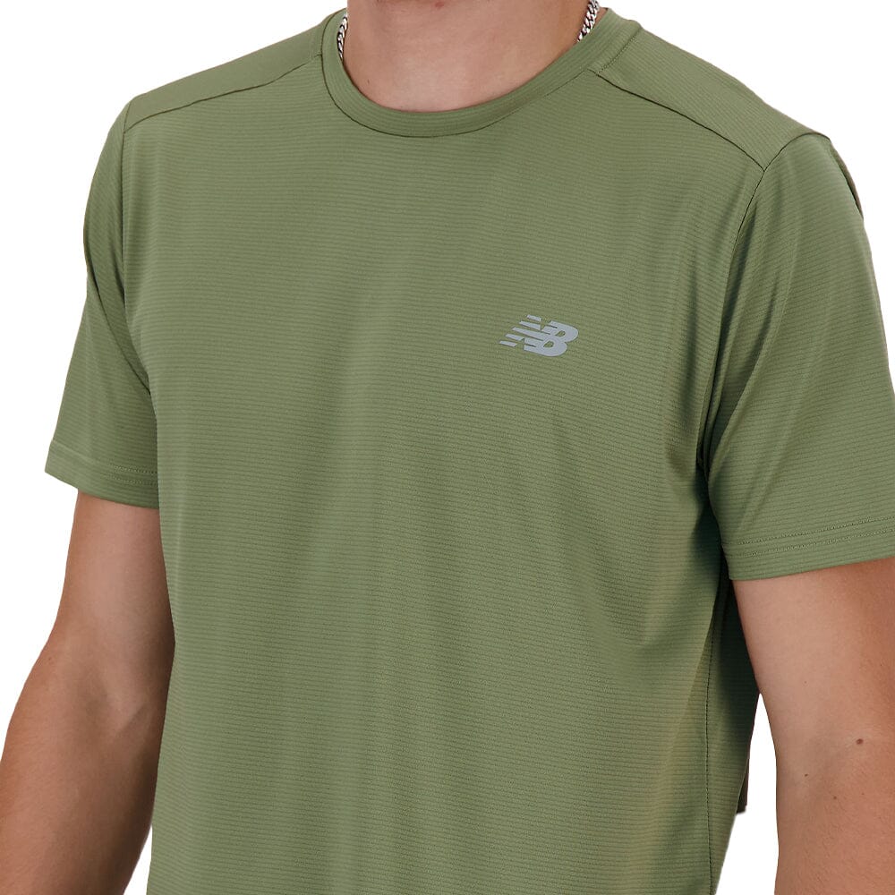New Balance Men's Sport Essentials T-Shirt - BlackToe Running#colour_dark-olive