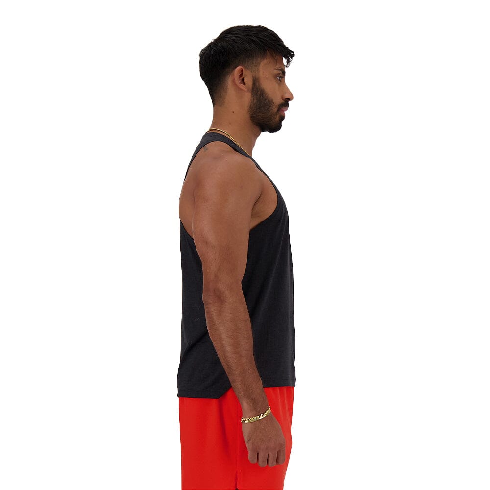 New Balance Men's Athletics Singlet Men's Top - BlackToe Running#colour_black